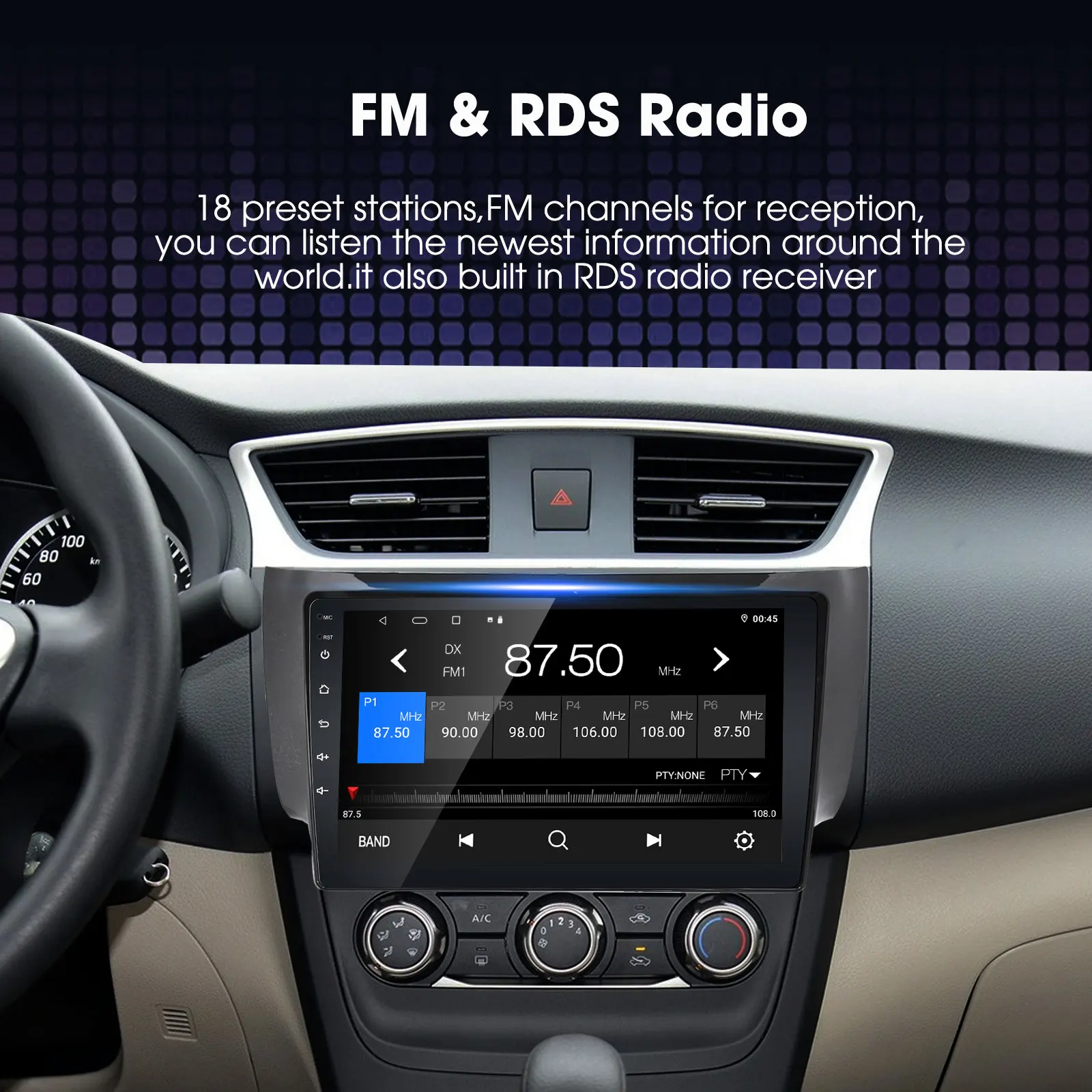 راديو Carplay Android لـ 2013-2017 راديو Nissan Sentra مع Carplay اللاسلكي Android Auto، 2G RAM 32G ROM ستيريو سيارة أندرويد #3