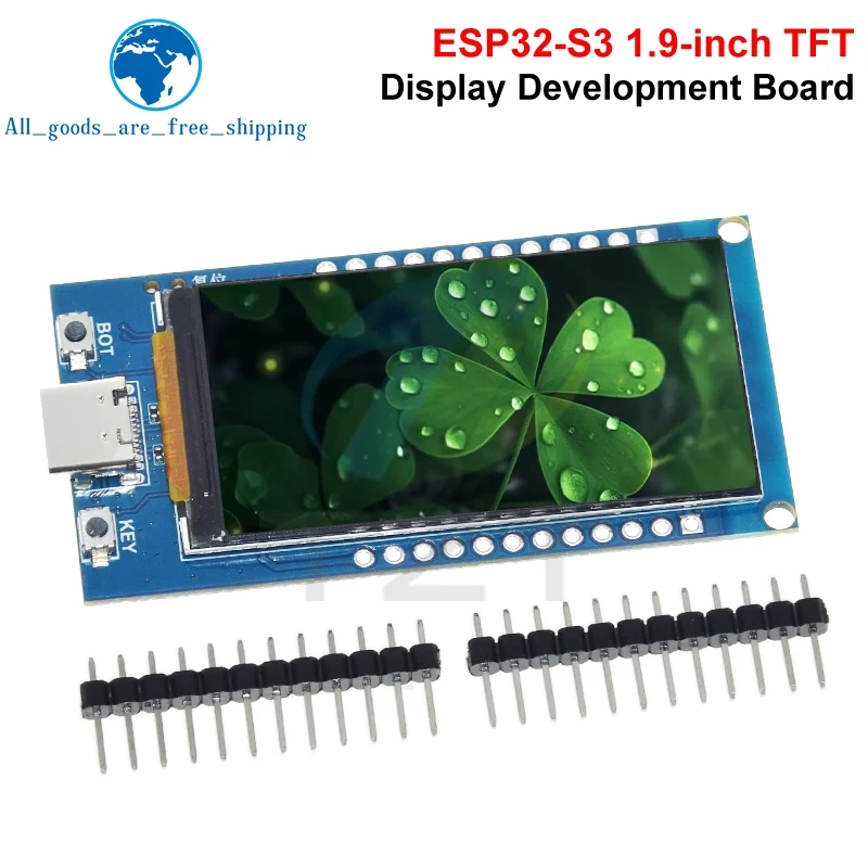 placa-de-desenvolvimento-tzt-esp32-s3-19-polegada-display-lcd-ips-st7789-unidade-170x320-resolucao-wifi-bluetooth-50-para-arduino