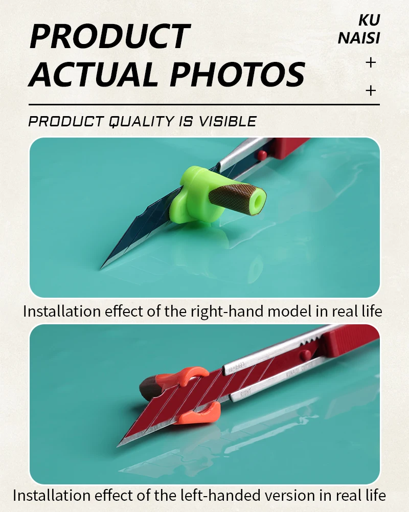 KUNAISI Präzisions-Kantenschneidewerkzeug für Autofolierung, Universalmesser, Hilfswerkzeug, Professioneller Vinylfolienschneider – Detail 4