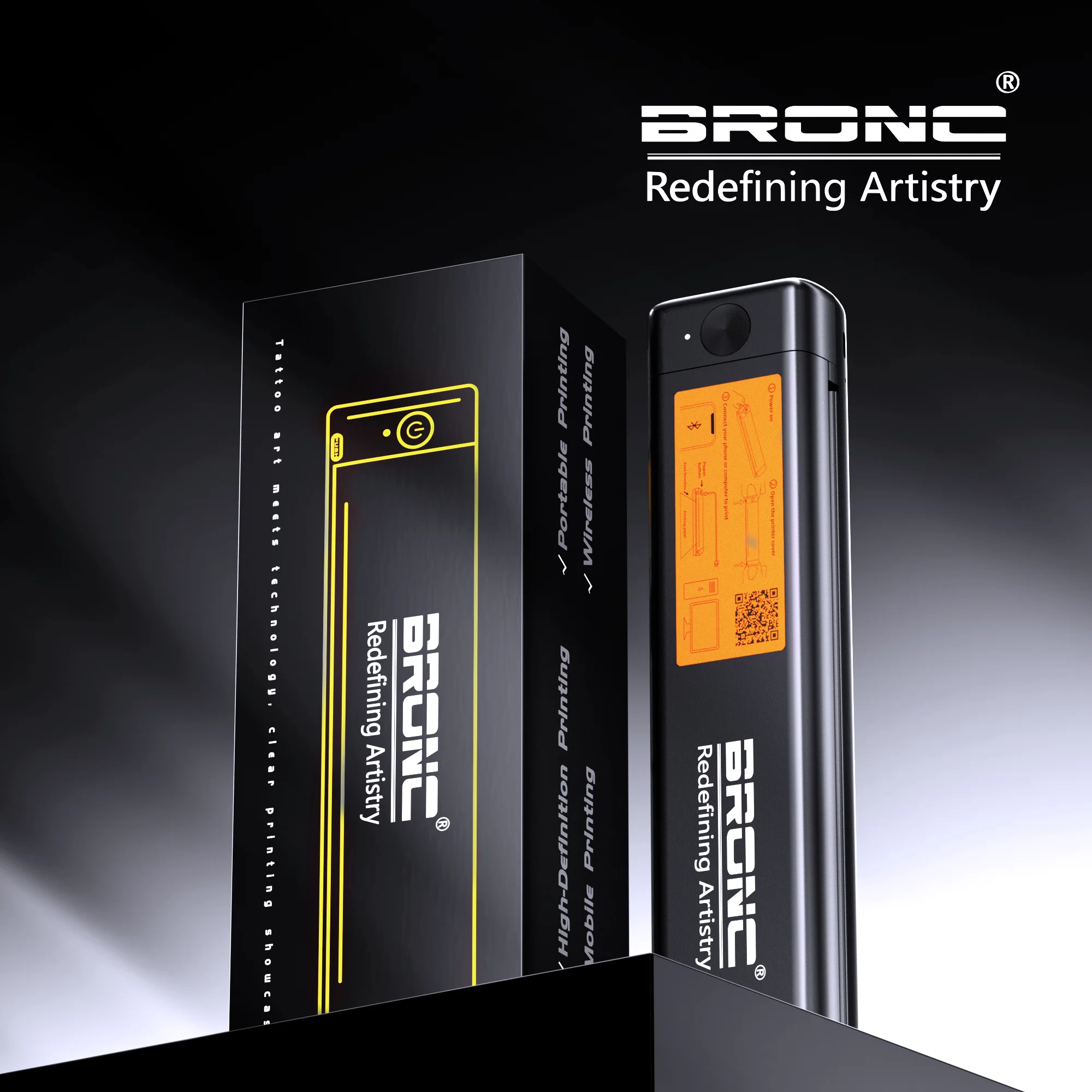 

Беспроводной термопринтер для тату-трафаретов BRONC: Устройство для беспроводной передачи тату-изображений, совместимое со смартфонами и ПК (принтер-копир)