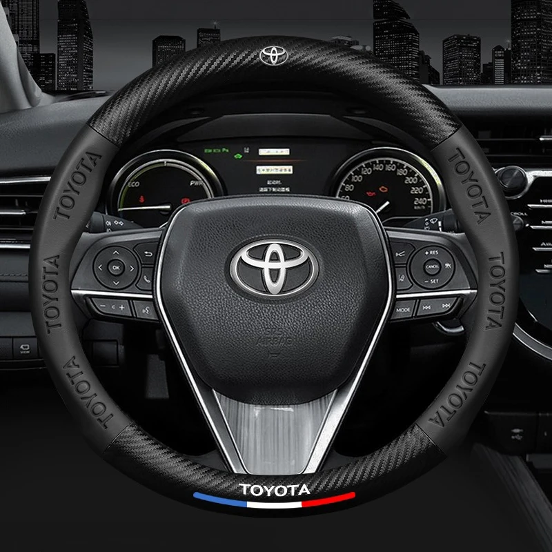 ألياف الكربون غطاء عجلة توجيه سيارة عدم الانزلاق اكسسوارات لتويوتا 86 ميراي سوبرا برادو ألارد كراون Vellfire سيكويا فينزا