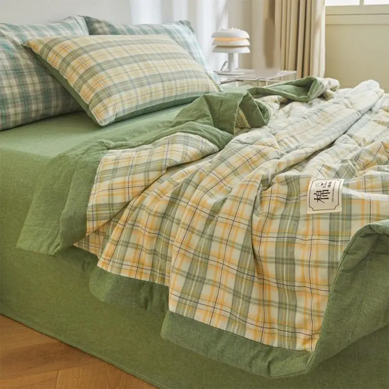E8BD Lightweight Breathable Sleep Blanket Quilt for Cool Comfortable Sleep Experience in Bedroom Air Conditioned Room