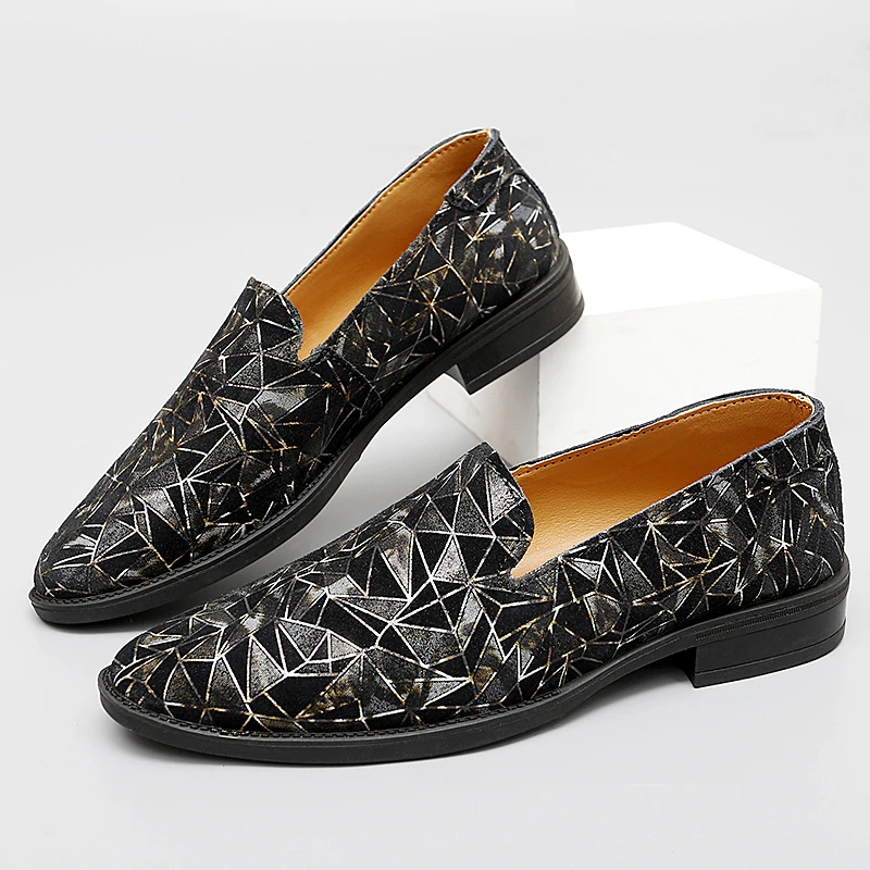 ربيع الخريف الأعمال حذاء رجالي غير رسمي مطبوعة تنفس خفيفة الوزن مريحة شخصية أحذية عصرية الشباب