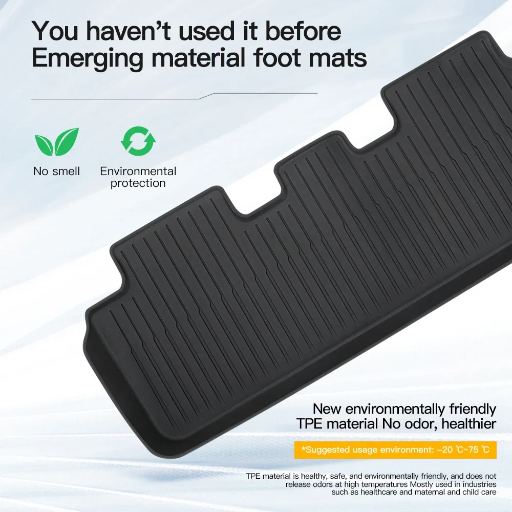 For Tesla Floor Mat Model Y 2021-2024 Model 3 Highland Car Trunk Mat Luggage Mat TPE waterproof Anti-Slip Set Floor Liner Mat