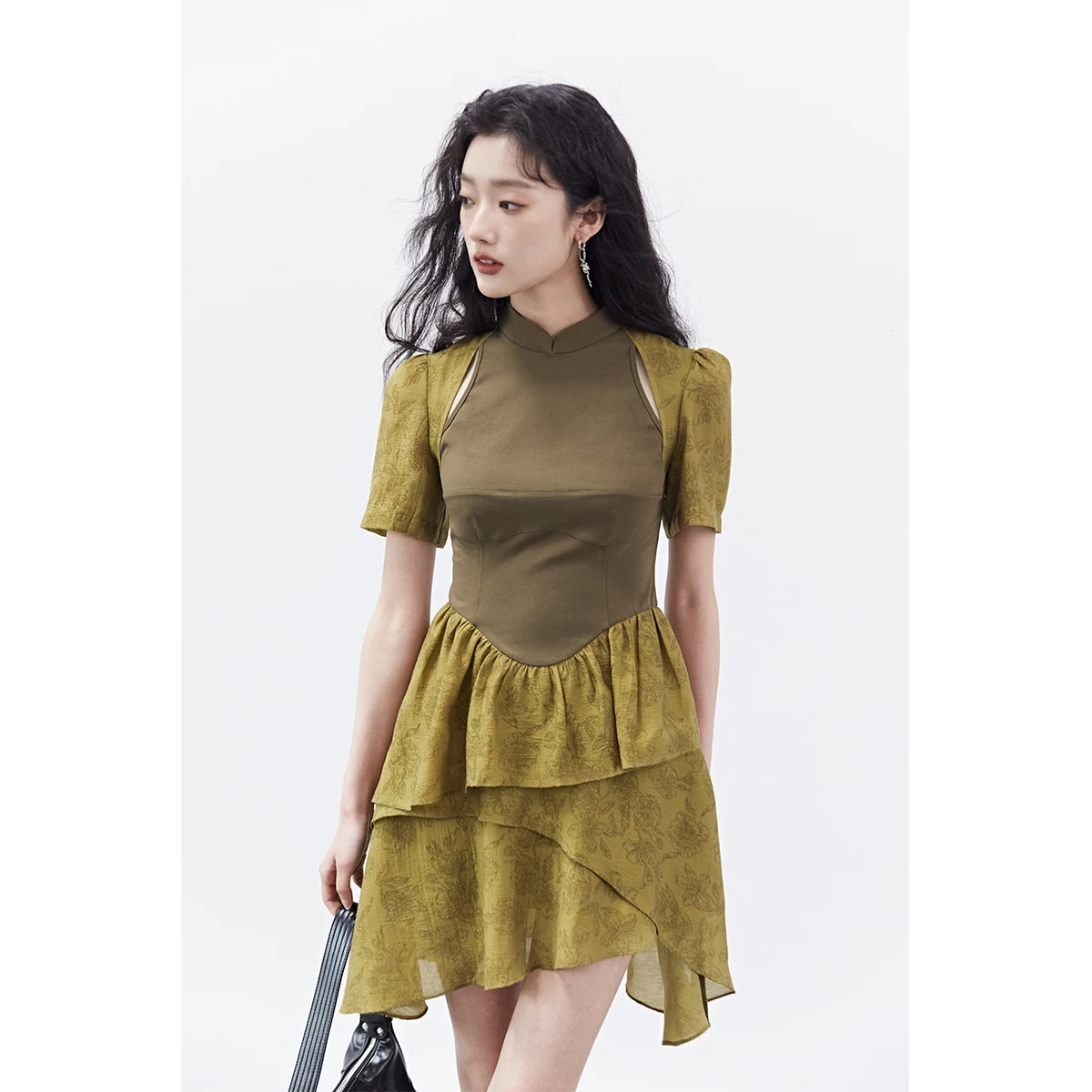 

Новое китайское женское летнее платье INGKO с расклешенным подолом, желтое, с цветочной вышивкой в стиле «сладкий и острый», из хлопка и полиэстера