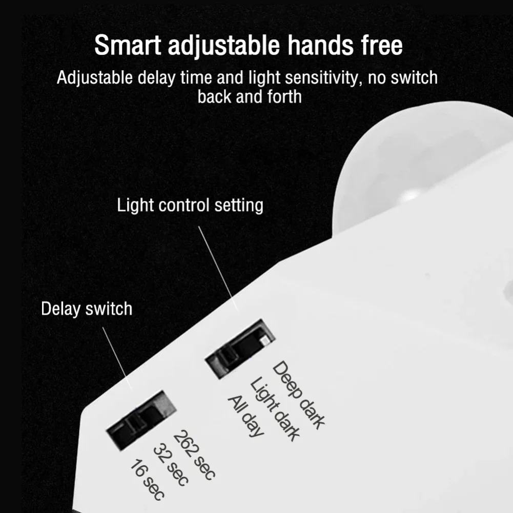 Infrared Detection Holder E27 Base Light Socket Easy Installation Process Sensing Range 2-6m Wall-Mounted Installation