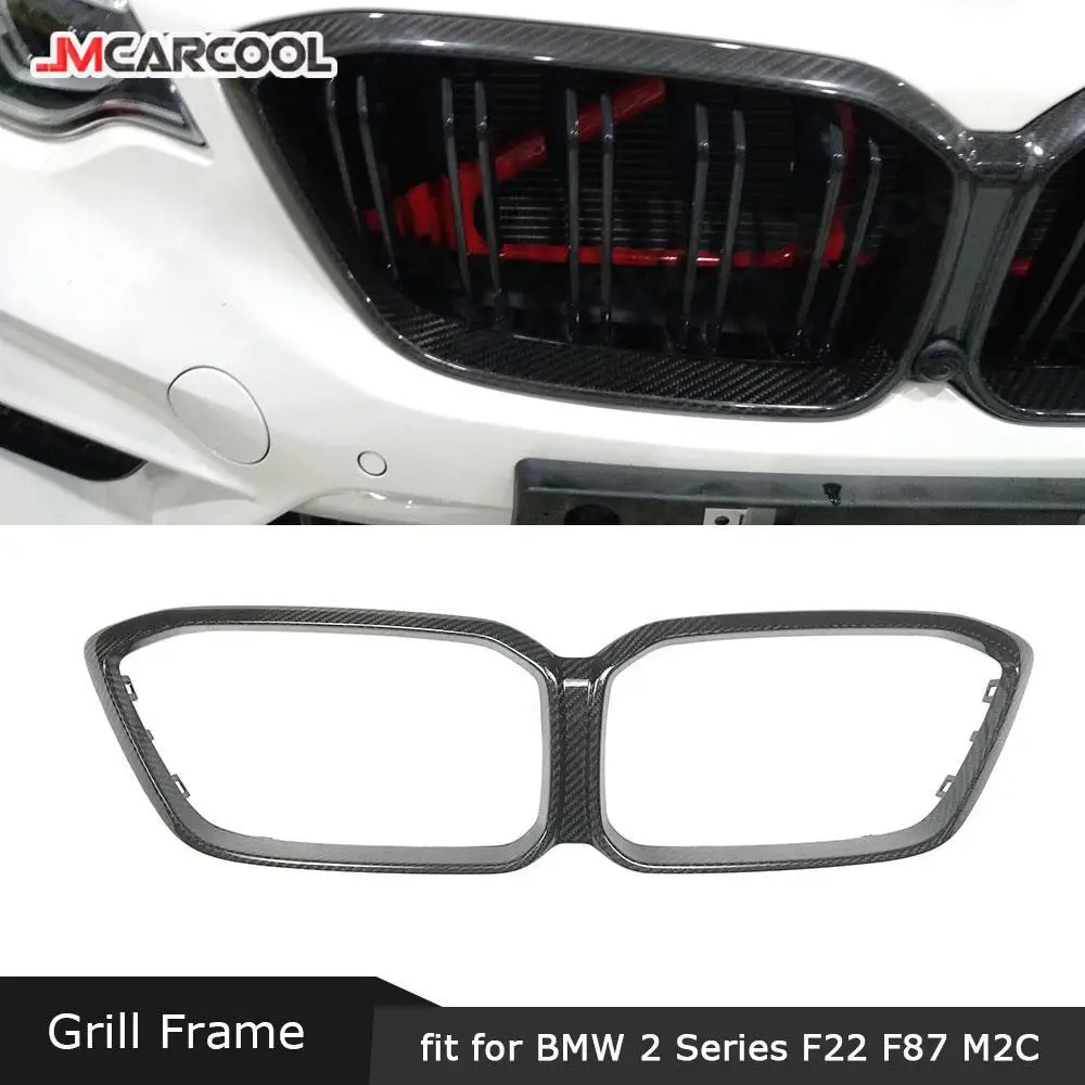 

For BMW 2 Series F87 M2C Competition 2019 2020 Front Grille Mesh Cover Dry Carbon Fiber Grill Exterior Decoration Frame