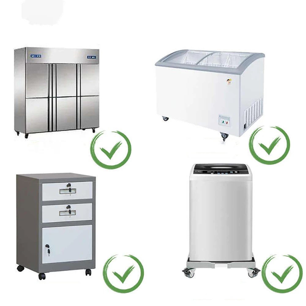 Black Rubber Caster Fixator Universal Wheel Clamp Table&Chair Anti Slip U-Shaped Card Pad Furniture Floor Protection Foot Pad