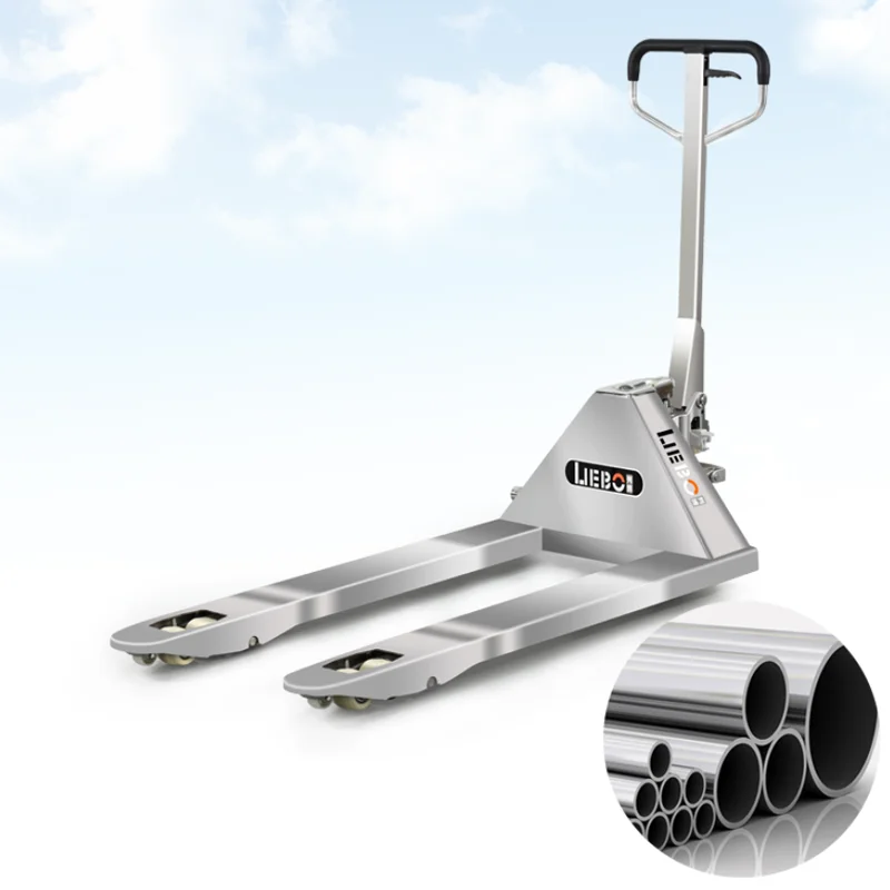 

2000kg Palet Steel Pallet Jacks Manual 2 Ton Stainless Steel 304 Hand Pallet Truck