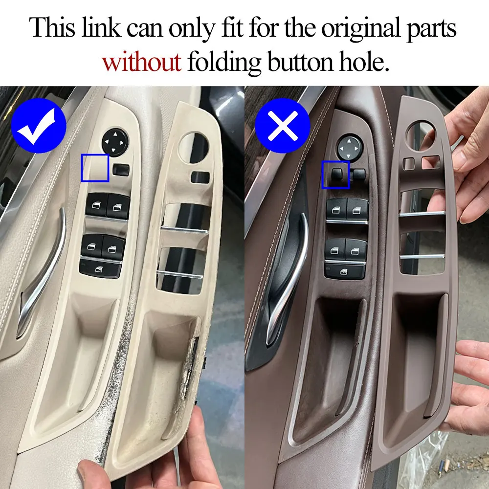 Interior Window Lift Button Switch Door Handle Cover Armrest Door Pull Handle Panel for BMW 5 Series F10 F11 520 523 525 528 530