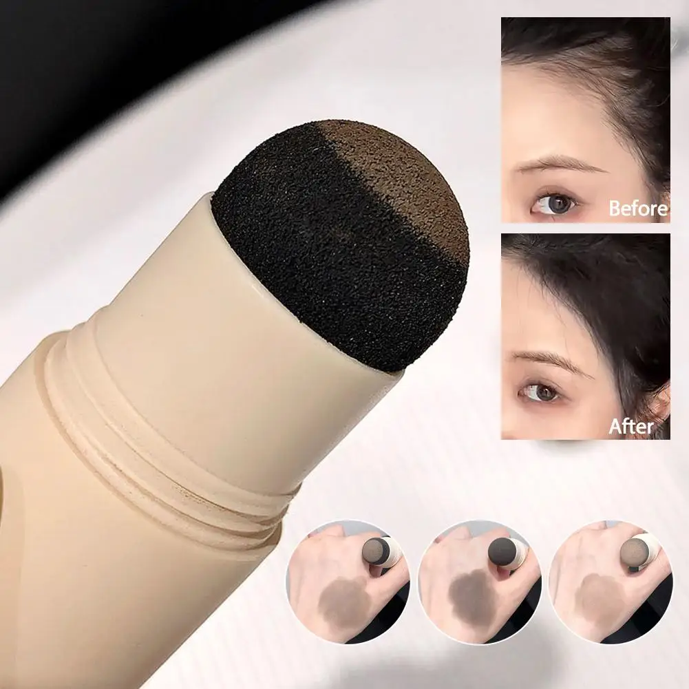 

Waterproof Hair Shadow Powder Natural Cover For Hair Loss Hairline Shadow Stick Concealer Sponge Pen Fills Hair Roots C0O4