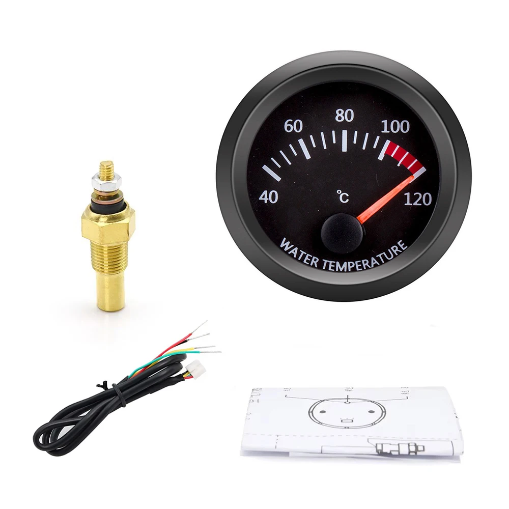 12V 52mm Auto Gauge Water Temp Olie Temp Voltmeter Olie Druk BAR/PSI Vacuüm Boost Gauge lucht Brandstof Verhouding EGT Gauge Met Sensor