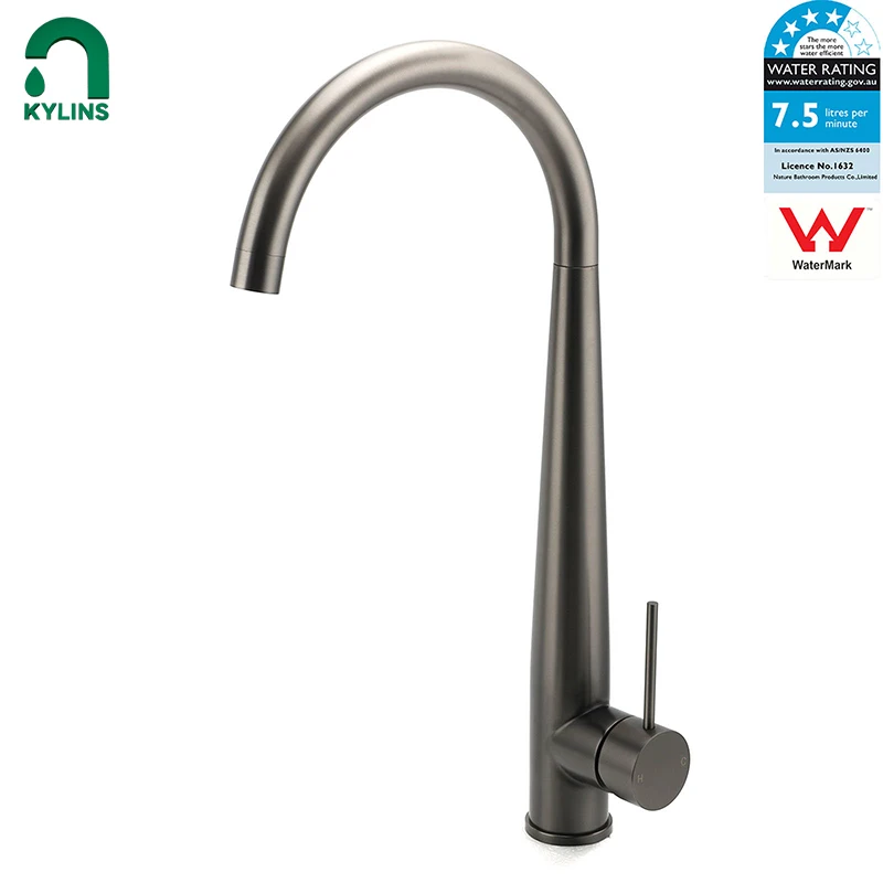 KYLINS WELS Flexible Kitchen Faucet for Sink Gun Metal Grey Washbasin Faucets Basin Kitchens Mixer Tap Tapware gun gray