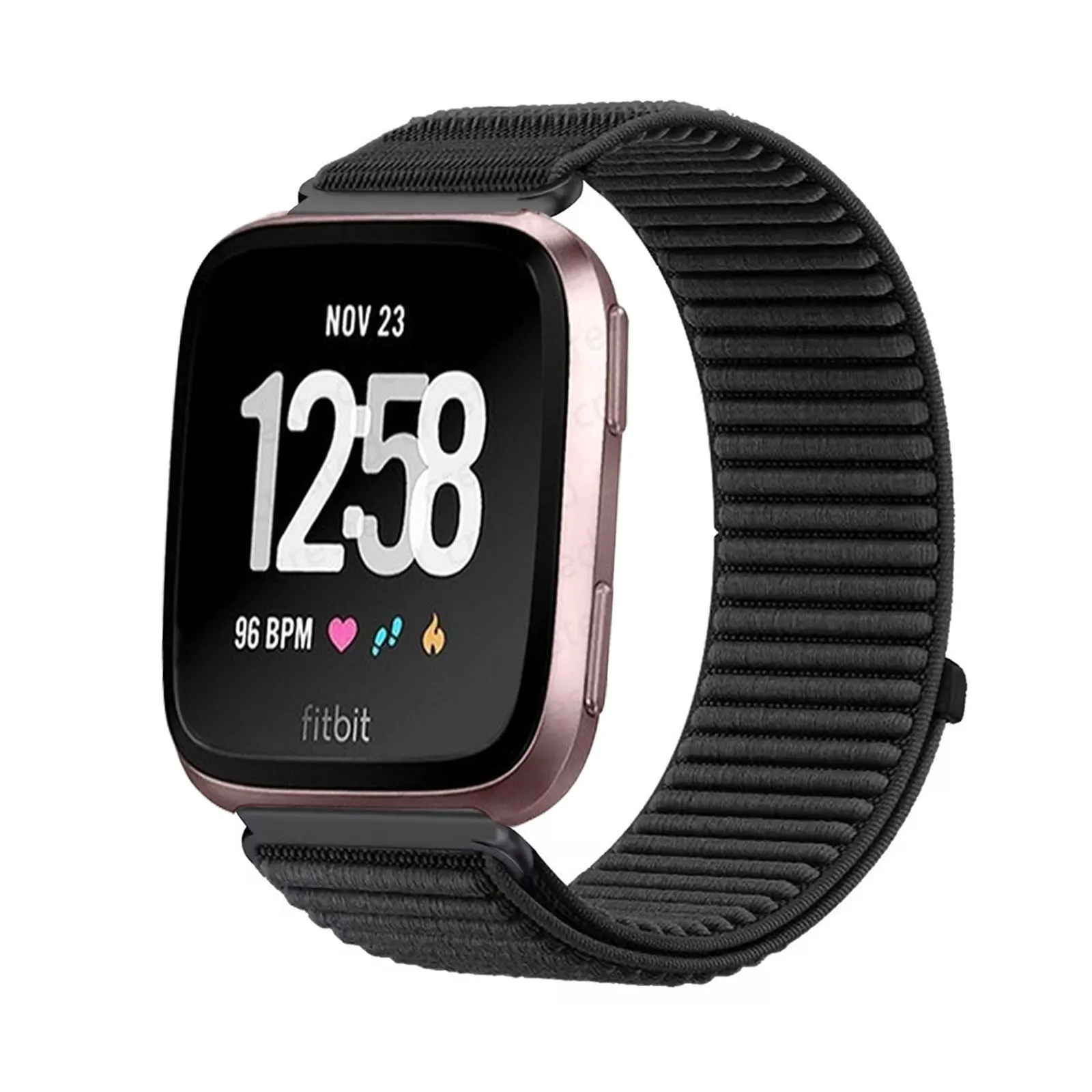 Nylonbänder für Fitbit Versa 2/Versa/Versa Lite Band, elastisches, weiches Nylonband mit Klettverschluss