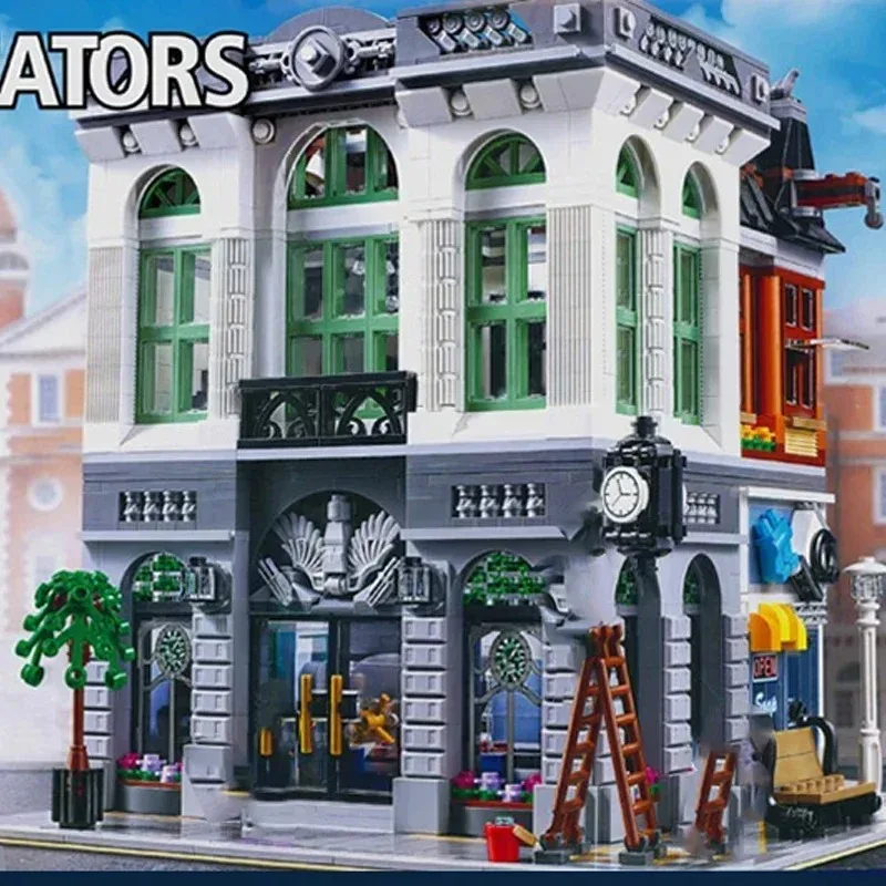 Kit de banque de briques, bloc de construction Expert, briques d'assemblage compatibles, modèle Street View, jouets, briques pour adultes, cadeaux pour enfants, 2380 pièces