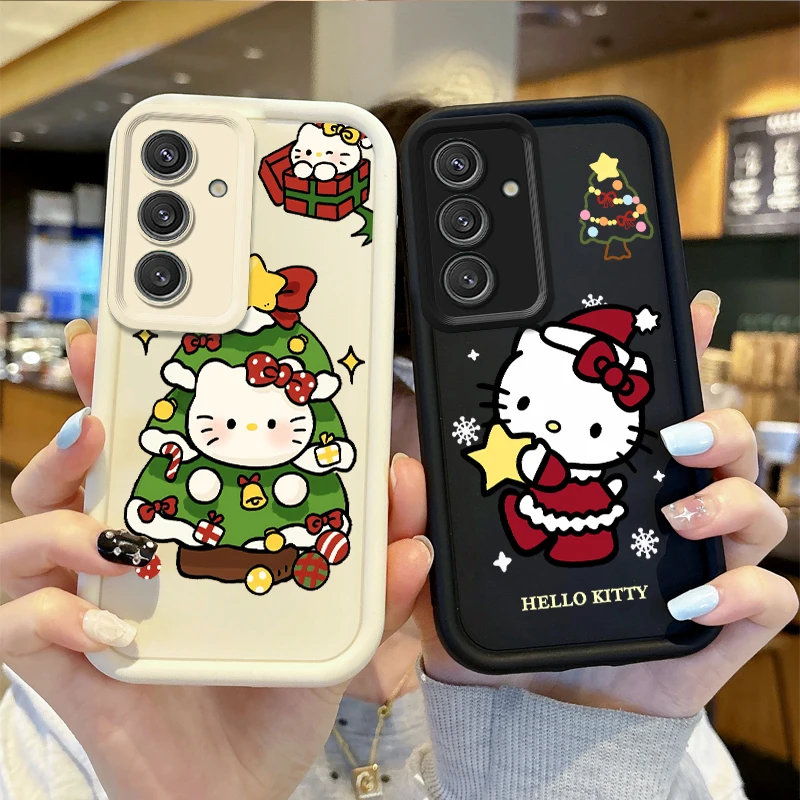 

Sanrio Hello Kitty Christmas Case For Samsung Galaxy A36 A35 A34 A33 A32 5G A31 A30 A24 A23 A22 A16 A12 A50S M55 Dustproof Cover