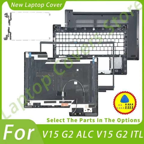 Cubierta superior para V15 G2 ALC V15 G2 ITL LCD contraportada bisel frontal reposamanos cubierta inferior bisagras panel táctil reemplazar negro AP21S000A00