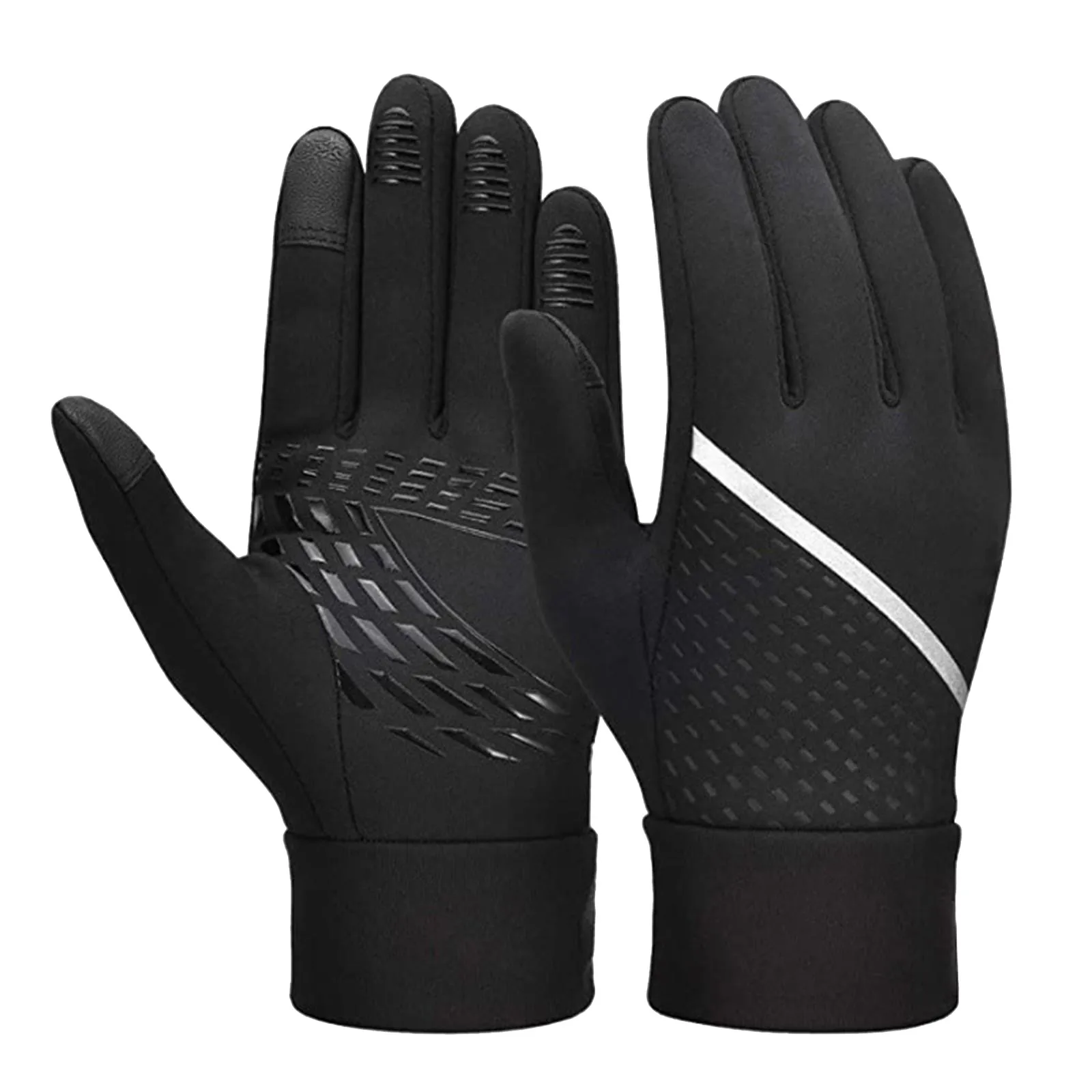 Kids Outdoor Sport Thermo Fleece Cycling Gloves Waterproof Running Gloves With Anti-Slip Windproof Touch-Screen For =Boy Girl