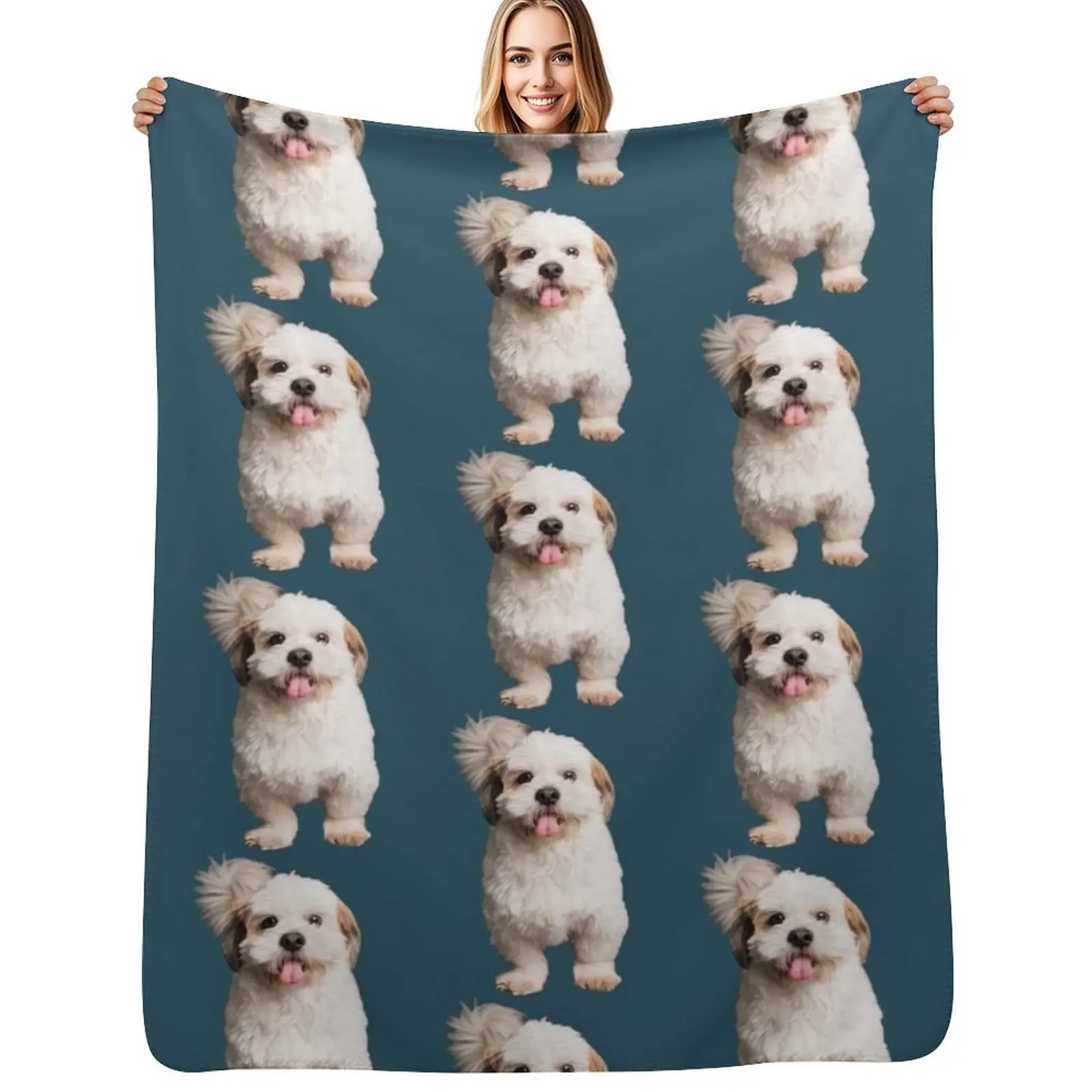 Shichon mignon, la vie est meilleure avec un Shichon, amoureux des chiens, la vie est meilleure avec Throw Blanket