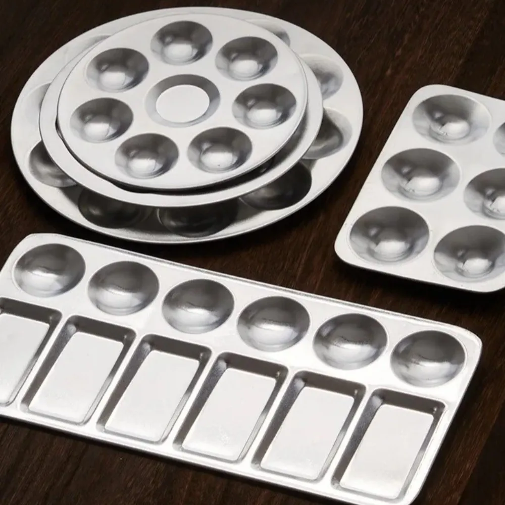 Square Round Watercolor Paint Tray Easy To Rinse Reusable Painting Palette Professional Smooth Surface Watercolor Mixing Tray