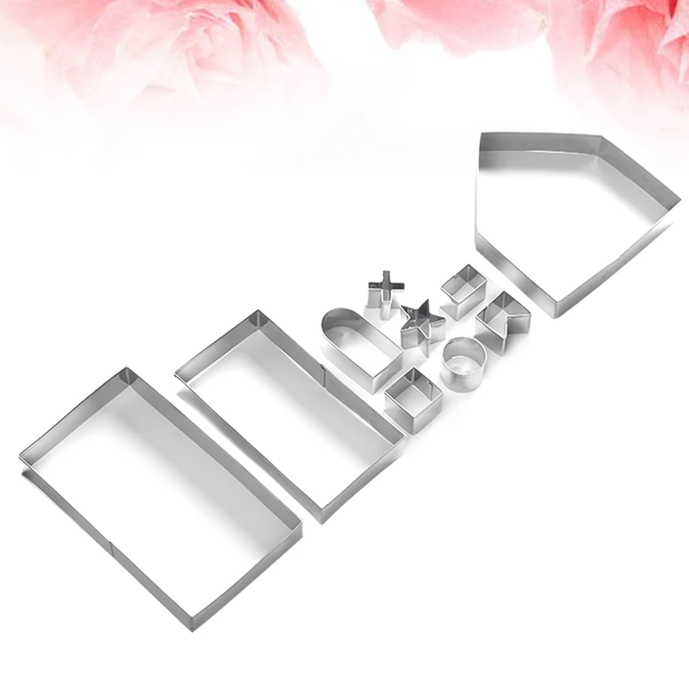 

10 Pcs Cookie Stencils Christmas Cutters Stainless Steel Non Stick Baking Cake Mould Easy Removal Perfect Tools Decorate Bread