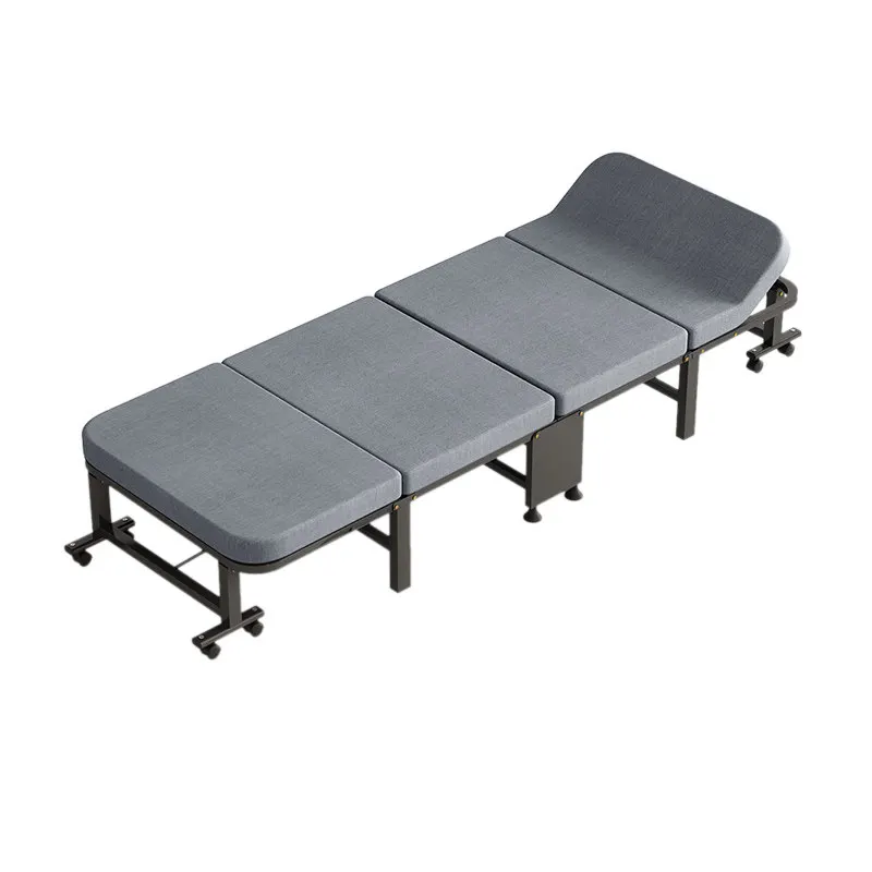 Office Folding Bed for Nap Single Person Use Home Hospital Companion Metal Frame Siesta Artifact Folding Bed