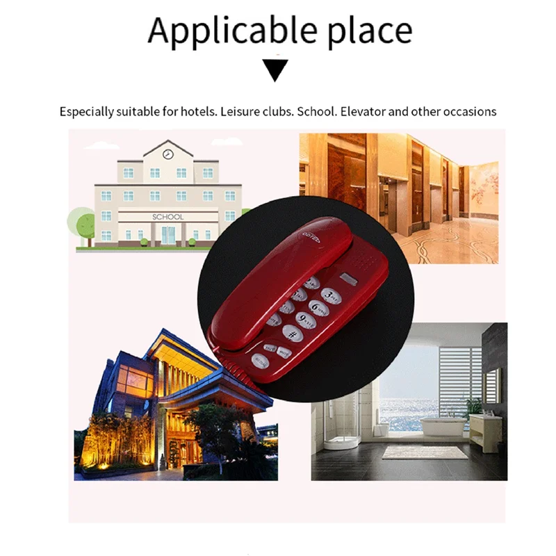 عملي-KXT-580 هاتف سلكي بزر كبير يُثبت على الحائط، يدعم التركيب على الحائط أو هاتف مكتبي