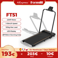 Formill FT51 Treadmill 2.5HP Motor 1-10km/h Speed Walking Pad 38x100cm Running Area Load 120kg LED Display Foldable Treadmills