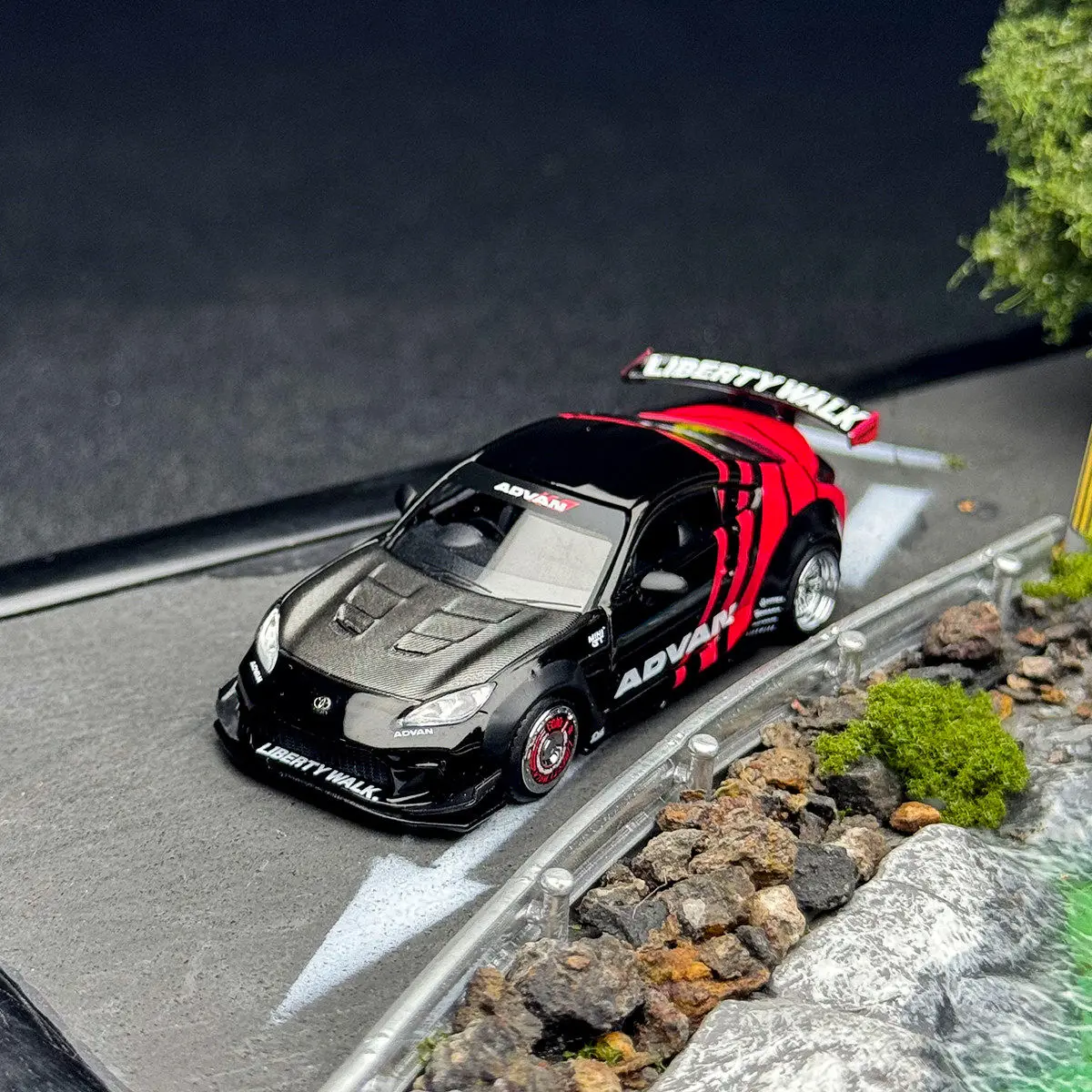 minigt-1-64スケール-ダイキャスト合金-1173-トヨタ-gr86-advan-おもちゃの車-モデル-クラシック-ノスタルジア-大人向けギフト-記念品-静的ディスプレイ