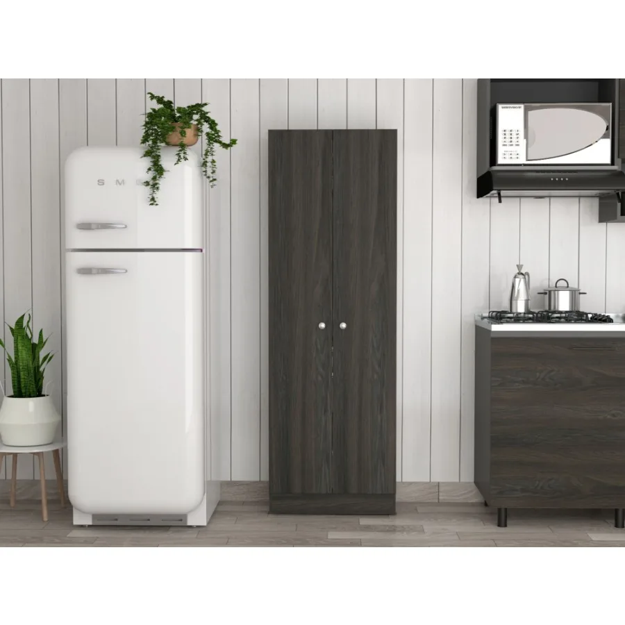 

Buxton Rectangle 2Door Storage Tall Cabinet Carbon Espresso and Black gue
