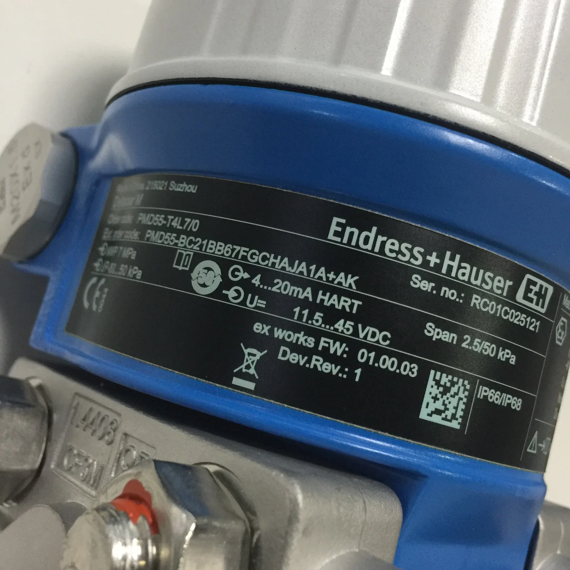 Differential Pressure Sensor PMD55-BC21BB67FGCHAJA+AK Current Output With HART -50-50KPA