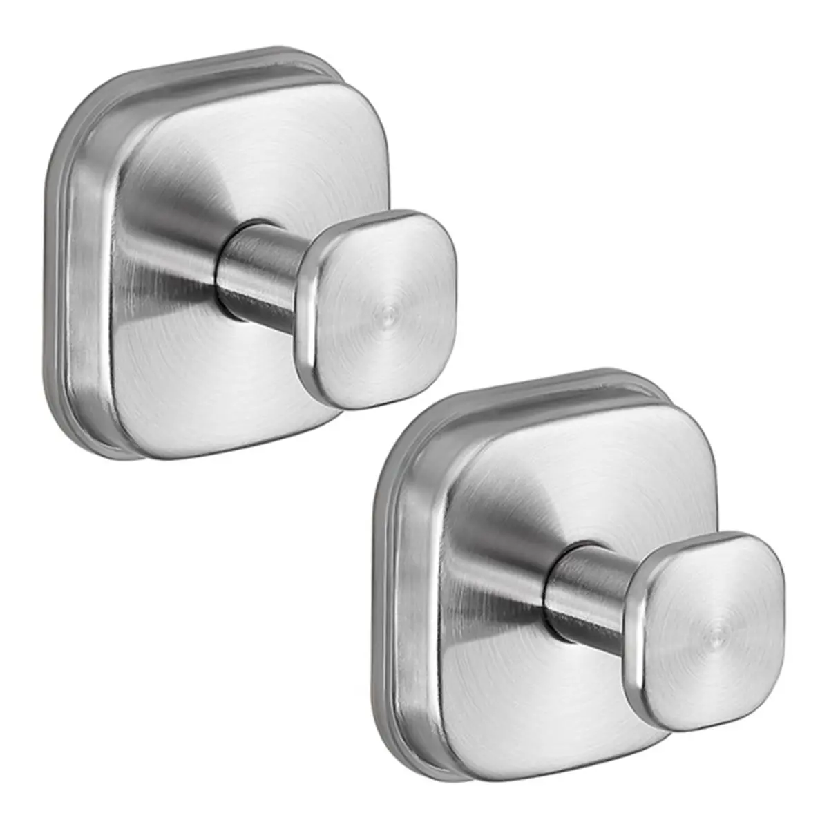 Heavy-Duty Reusable Suction Cup Hooks for Towels, Robes, Loofahs & Wreaths - No Drill Mounting on Glass, Tile, 2Pack