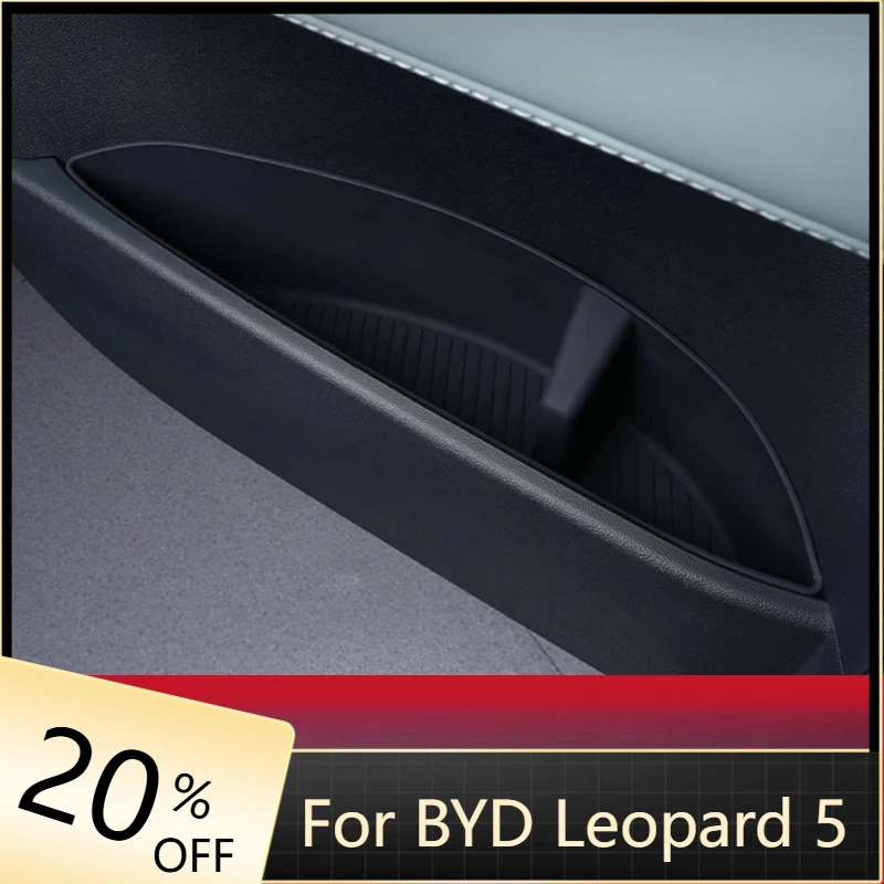 Car Door Side Storage Box  2024 Gate Slot Anti Dirty Storage Organizer Tidying Car Accessories For Byd Leopard 5