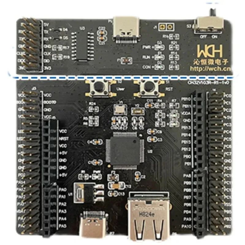 CH32V103 Development Board Onboard WCH-LINK Debugger, CH32V103R8T6-EVT-R1 Evaluation Board