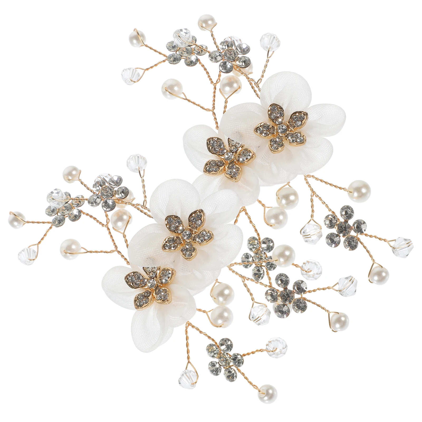

2 Pcs Wedding Decor Pearl Decorative Shoes Flower Clips for Bridal European and American Applique Decoration Bride