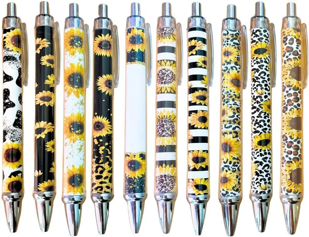 

YJ PREMIUMS Sunflower Pens Sunflowers Pen for Women Teacher Appreciation Gifts Work Office Desk Classroom Decor Supplies Stationary Set Accessories Party Favors Theme for Writing Journal Planning