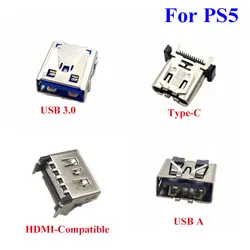 1PCS For PS5 USB 2.0 Type C Type A USB 3.0 HDMI-Compatible Type-C Charging port Jack Socket Connector