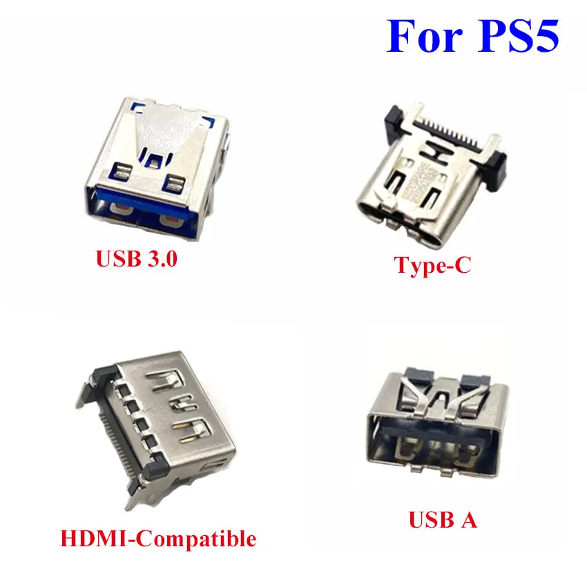 1PCS For PS5 USB 2.0 Type C Type A USB 3.0 HDMI-Compatible Type-C Charging port Jack Socket Connector 