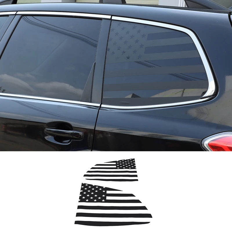 For 2013-2018 Subaru Forester PVC car rear side glass window pull flower film sticker car exterior protection accessories