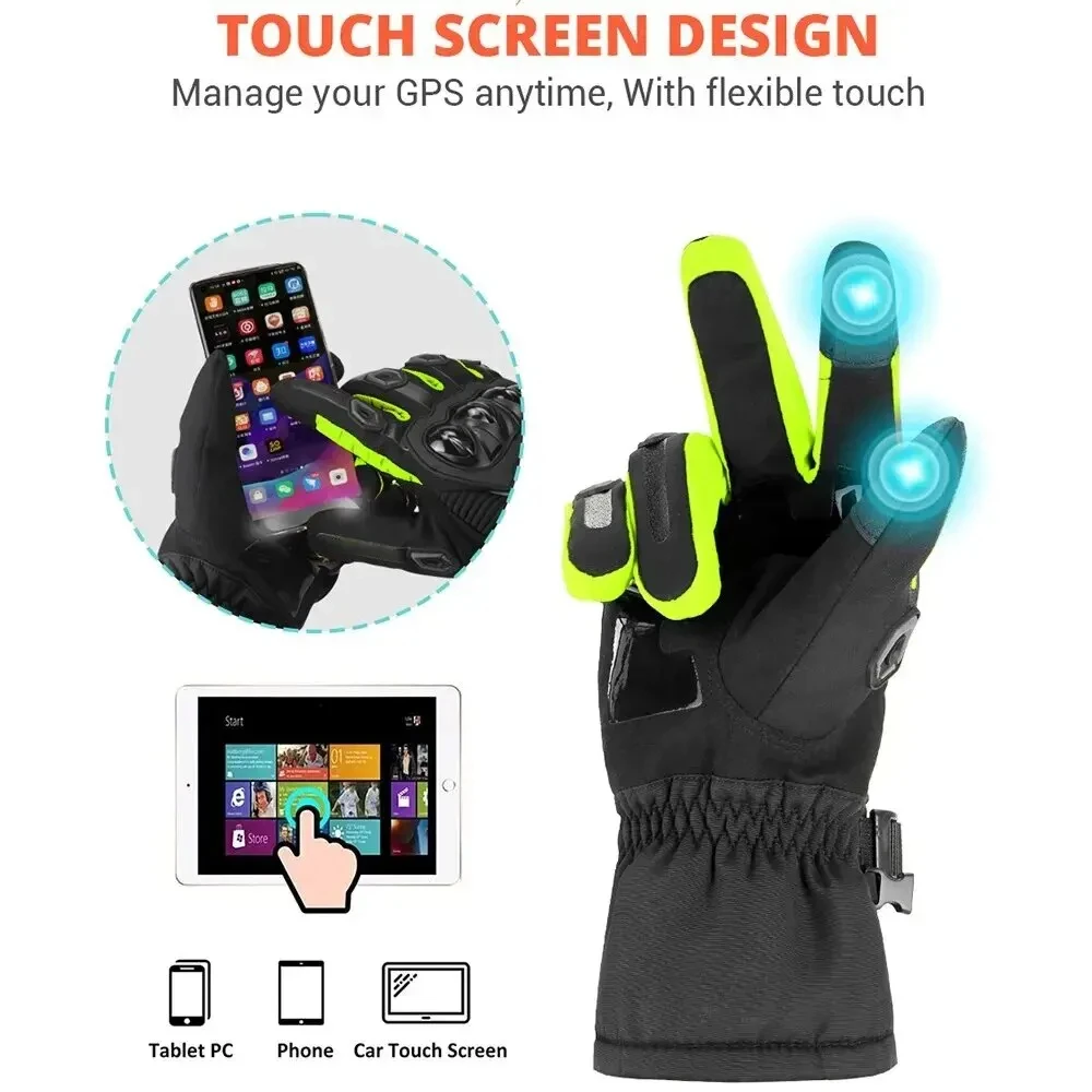 Motorcycle Gloves Winter Windproof Warm Moto Protective Gloves Waterproof Moto Motocross Touch Screen Riding Gloves