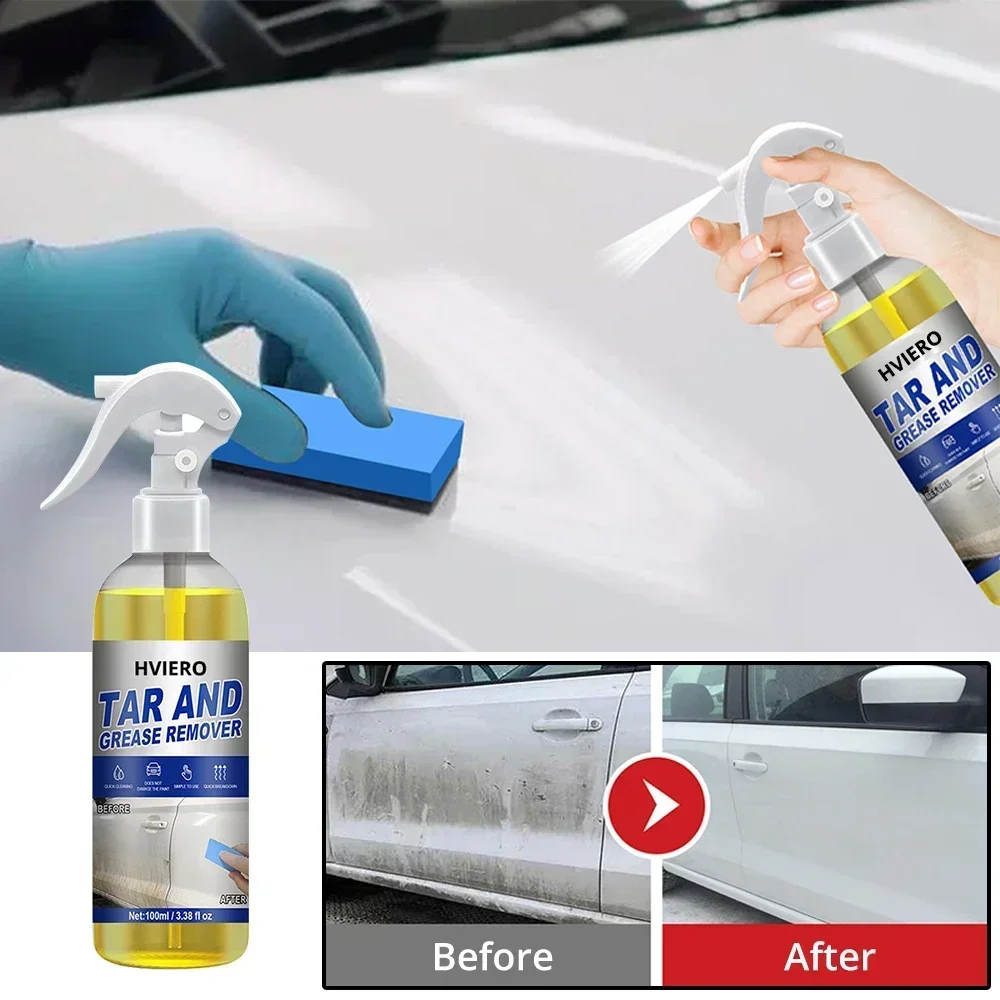 100ml Car Oil Tar Remover Solvents Based Spray Grease Police Degreasers Cleaner Kitchen Home Dilute Dirt Cleaning Polish Paint