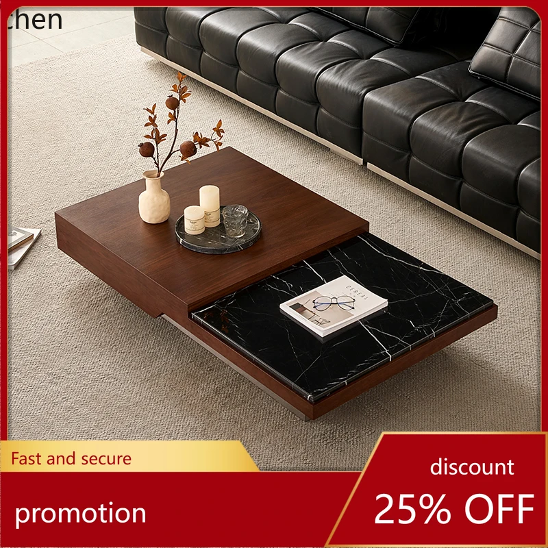 

ZML storage rectangular medieval style living room household small apartment marble coffee table