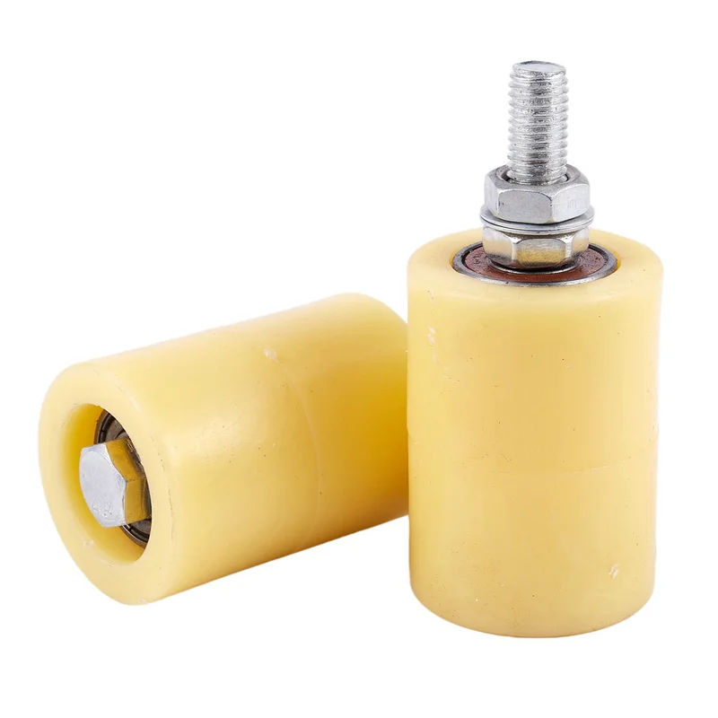 

【Hot-Selling!】4PCS 50X70mm PP Steel Flat Roller Bearing Guiding Wheel 6201 M12 Screw For Electric Door Sliding Gate