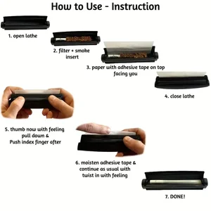 78/110mm Alat Penggulung Rokok Manual Peralatan Pembuat Tembakau Portabel Penggulung Plastik Pengisi Ramuan Rumput Mentah Aksesori Merokok 8 rol rolling mill penjualan terbaik - №