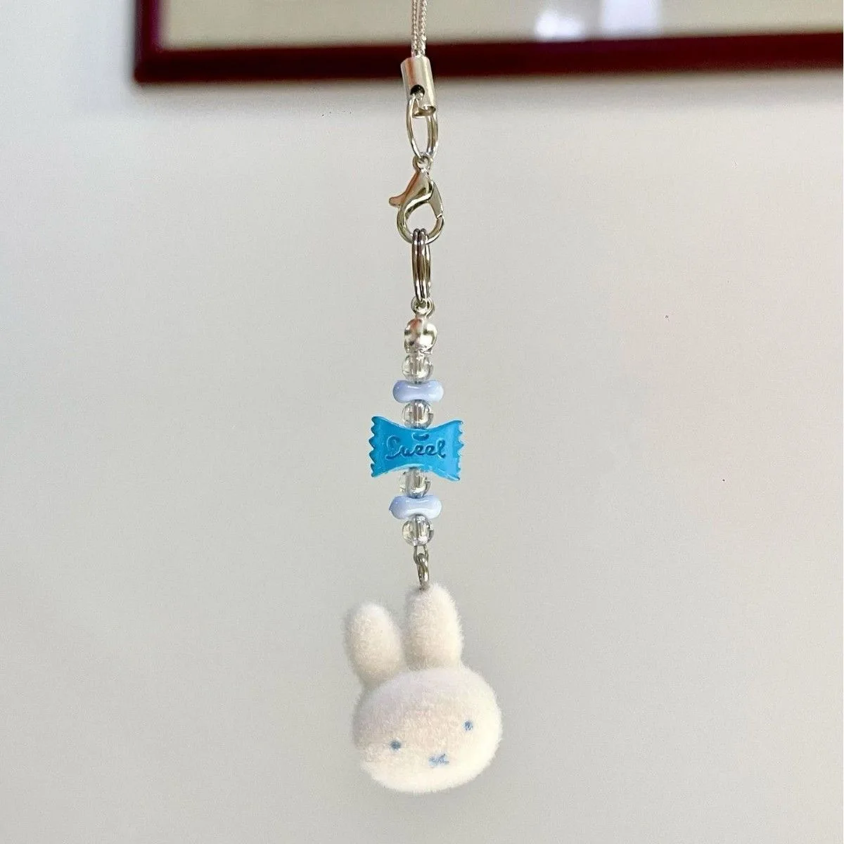 

Kawaii Miffy Rabbit Keychain Cute Cartoon CCD DIY Girlish Heart Ins Style Mobile Phone Chain Cute Mobile Phone Chain Girl Gift
