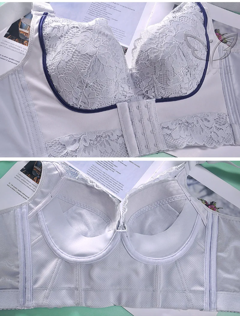 Embroidery Wire Free Bras for Women Push Up Lace Bra Sexy Lingerie Femme