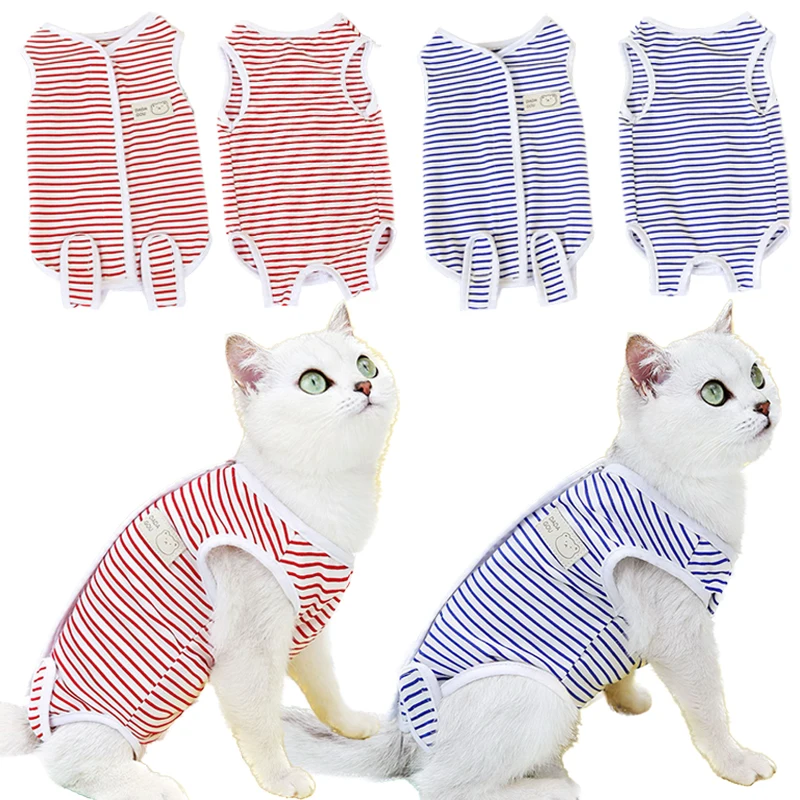 Kitten Recovery Suits Puppy Pet Vest Cat Anti-Licking Surgery Recovery Clothes Breathable Pet Care Jumpsuit Dogs Supplies