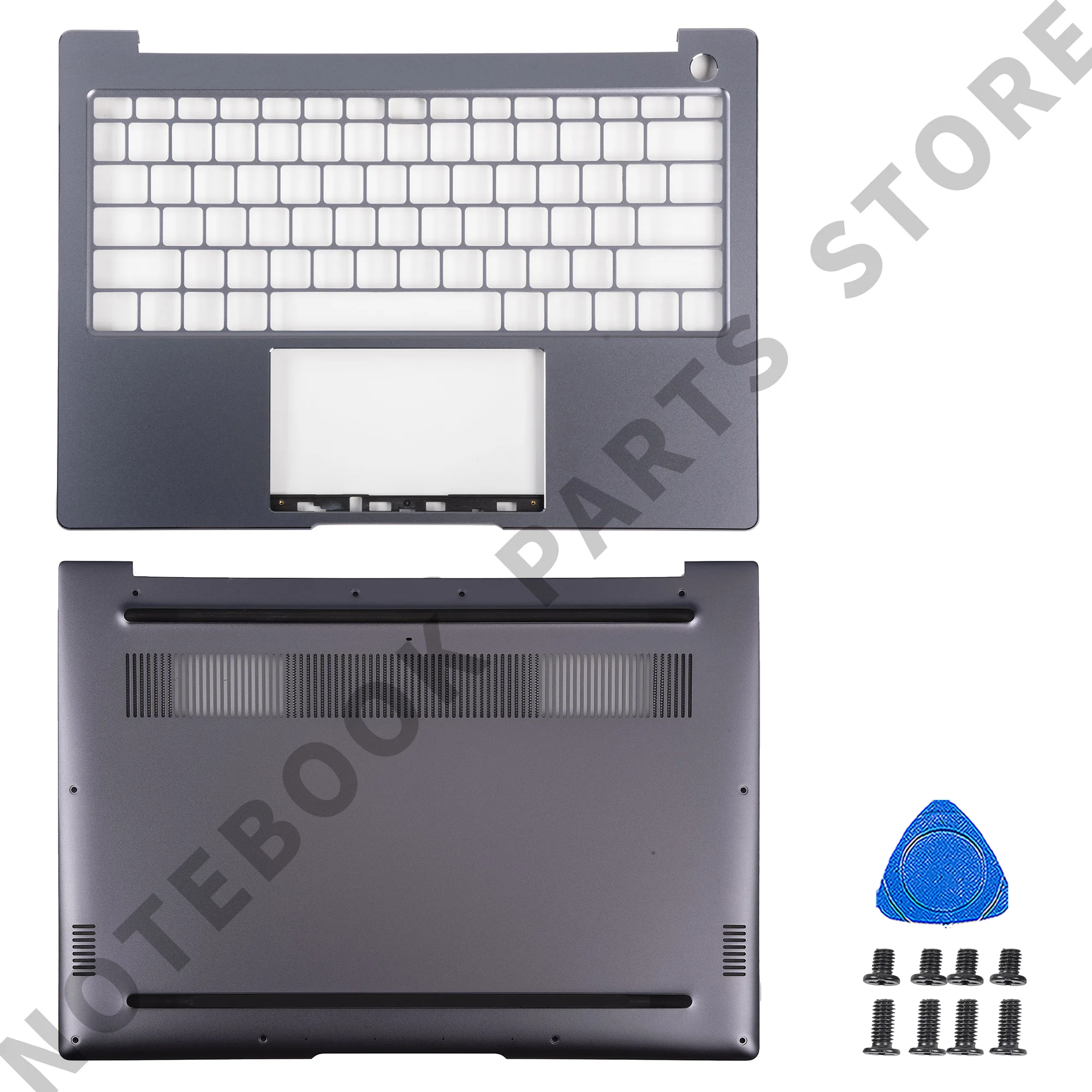 

Metal Parts For MateBook 14 KLVL KLVL-WFE9 KLVL-WFH9 Palmrest+Bottom Case Replace Gray 14inch