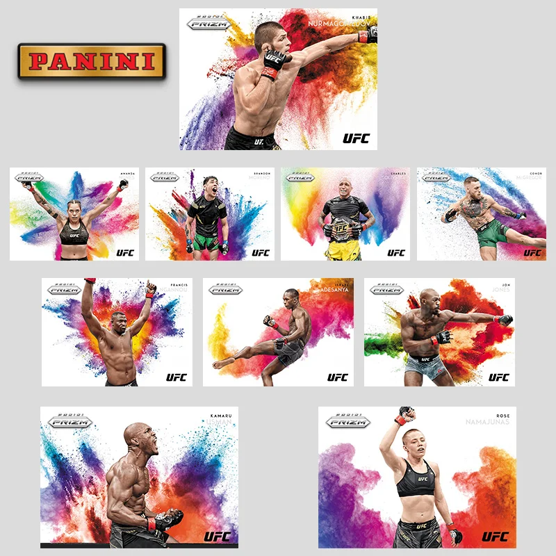 

Panini 2022, Prizm Color Blast Khabib Nurmagomedov Amanda Nunes Jon Jones Diy, домашние коллекционные карточки Ufc Star, подарочная коллекция