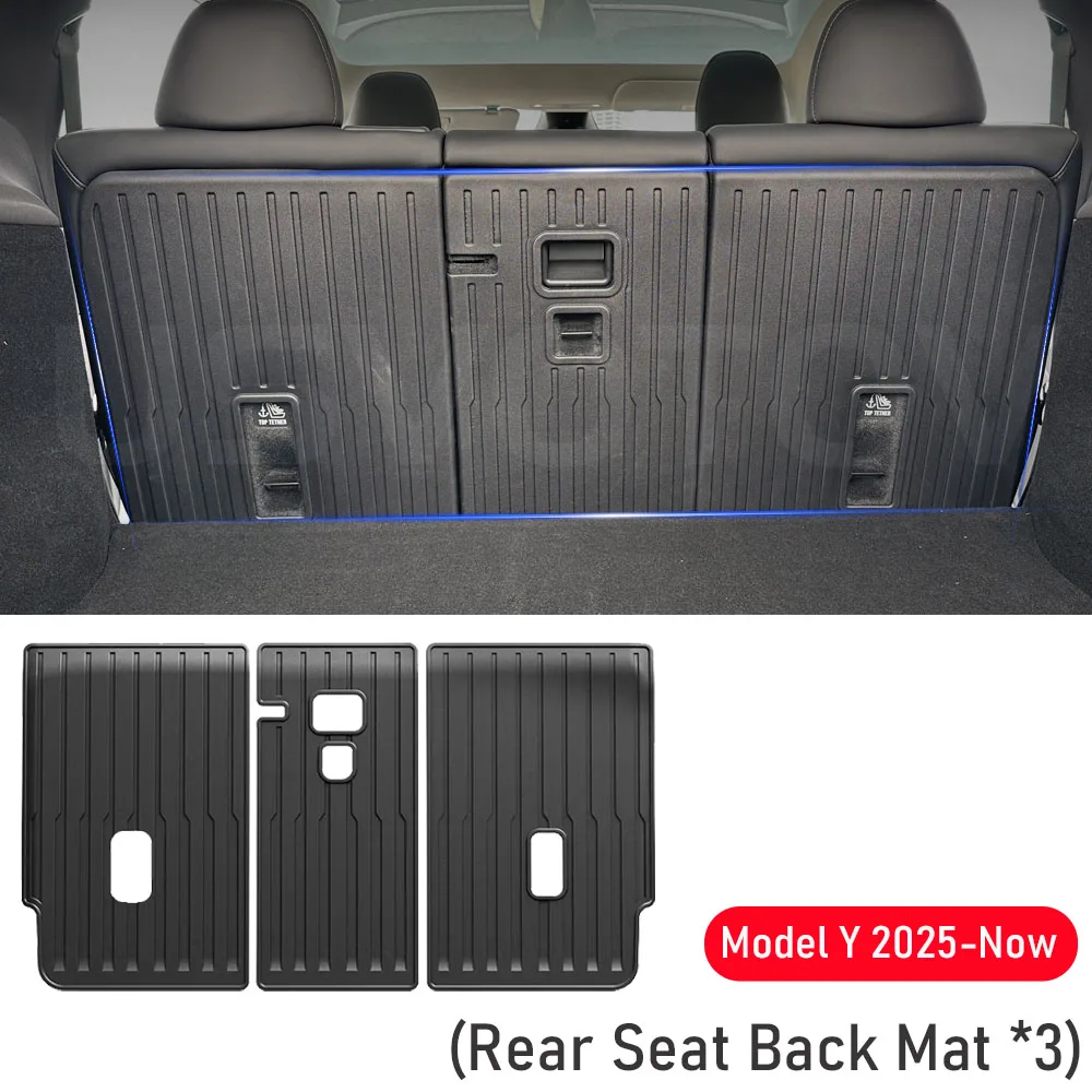 Tesla Model Y Juniper 2025 2026 voor- en achterbakmatten, kofferbakmat, zittingbeschermers, all-weather interieur accessoires